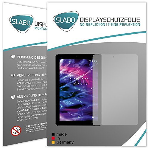 2 x Slabo Displayschutzfolie Medion Lifetab E10501 (MD60240 / MD60331) Displayschutz Schutzfolie Folie "No Reflexion|Keine Reflektion" MATT - Entspiegelnd MADE IN GERMANY