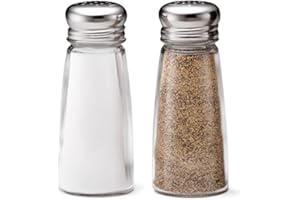 TableCraft Rotondo saliera e pepiera – Set di 2 132S & P vetro spargisale