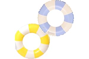 JUNBAOYYDS Anello di nuoto gonfiabile, Anello di Nuoto Gonfiabile Galleggiante Adulti, Vintage a Righe Ciambella Salvagente Gonfiabile, per Galleggiante per bambini adulti