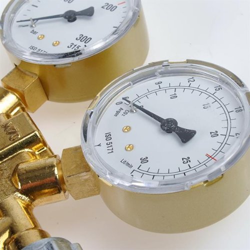 Druckminderer Argon CO2 für 200 bar-Flaschen, mit Schnellanschluss - 4