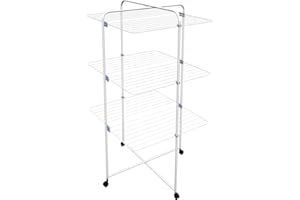 VILEDA Gimi Linear 3 Tendedero de Torre de Acero, 33 m de Longitud de tendido