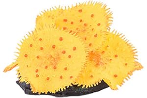 BOENTA ppactvo Plante Aquarium Decoration Aquarium Artificiel Anémone De Mer Corail Gel De Silice Deco Aquarium pour Poissons Decor Aquarium Yellow