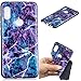 Produktbild Everainy Xiaomi Redmi Note 6 Pro Hülle Silikon Bumper Gummi mit Prägen Muster Cover Hüllen für Xiaomi Redmi Note 6 Pro Handyhülle Stoßfest TPU Gel Stoßstange Schwarz Schutzhülle (Marmor)