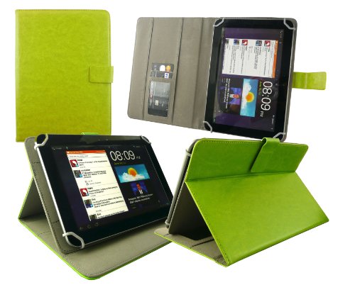 Emartbuy® Grün Eingabestift + Universalbereich ( 8 – 9 Zoll ) Grün Multi Winkel Folio Executive Hülle Schutzhülle Case Cover Wallet mit Kartensteckplätze geeignet für Gigaset QV830 8 Zoll Tablet - 2