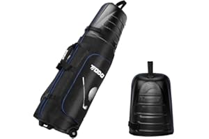 TODO Sac Voyage de Golf pour Compagnies Aériennes avec Coque Rigide en ABS, Heavy Oxford 1680D et Roues, Remplissage Interne Multidirectionnel, protège Les Clubs de Golf