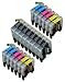 20 Pack Compatible Brother LC-71 LC-75 8 Black 4 Cyan 4 Magenta 4 Yellow for use with Brother MFC-J280W MFC-J425W MFC-J430W MFC-J435W MFC-J5910DW MFC-J625DW MFC-J6510DW MFC-J6710DW MFC-J6910DW MFC-J825DW MFC-J835DW. Ink Cartridges for inkjet printers. LC-71BK LC-71C LC-71M LC-71Y LC-75BK LC-75C LC-75M LC-75Y Blake Printing Supply RS.4401.00