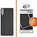 Produktbild CROCFOL Art für Samsung Galaxy A50: 1X Design Schutzfolie in Carbon Optik für die Rückseite (Backcover)