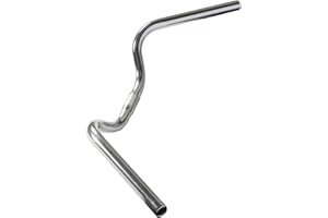 SENQI Mountain Bike Road Bike Handlebar Vintage Style Riser Bar Aluminum Alloy (25.4MM x 560MM,580MM,600MM, Silver)