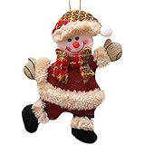 MYQyiyi Pequeño Colgante Decoración de Árbol de Navidad Santa Claus Muñeco de Nieve (A)