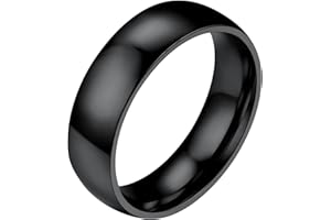 PROSTEEL Anello Uomo Donna Incisione Personalizzabile Fede in Acciaio Inossidabile/Oro 18K Placcato/Nero (Confezione Regalo)