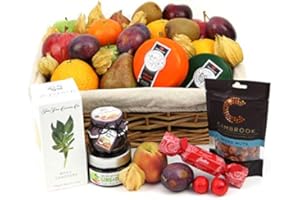 EXPRESS4FRUITS Fall Fruit and Cheese Hamper - Fruit Gift Baskets and Gift Hampers with Next Day UK delivery with Personal Message Attached
