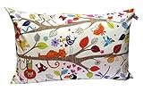 TryPinky® Kissenhülle Kissenbezug "Dschungeltiere" 40 X 60 cm Kissen für Kinder Tiger Mädchen Papagei Löwe Jungen 100 % Baumwolle mit Punkten Hellblau