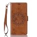 Produktbild Lonchee LG G4 Wallet Tasche Brieftasche Schutzhülle ,Mandala Blumenmuster geprägt Muster Design Hochwertige PU Leder Folio Tasche Case Hülle im Bookstyle mit Standfunktion Kredit Kartenfächer (braun)