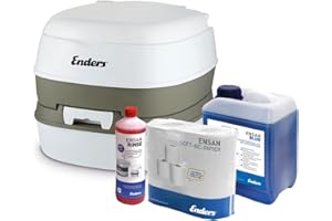 Enders © WC Chimique Portable - Kit de démarrage Comfort Blue 2,5 L | Produit additif et Papier Toilette Chimique | Camping Car Accessoires | Pot de Chambre Adulte et Enfant