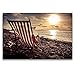 Produktbild Calvendo Premium Textil-Leinwand 120 cm x 80 cm quer, Frau im Liegestuhl am Strand | Wandbild, Bild auf Keilrahmen, Fertigbild auf echter Leinwand, Leinwanddruck Orte Orte