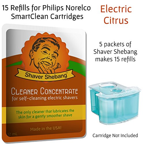 15 Refills for Philips Norelco SmartClean Cartridges - Electric Citrus