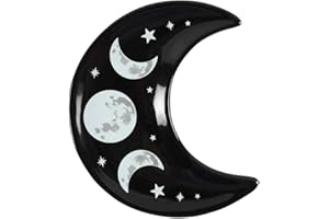 GRINDSTORE Crescent Moon - Plato Decorativo (11 x 12 cm), Color Negro