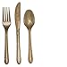 Price comparison product image Creative Converting Premium Plastic Glitz Gold Glitter Cutlery, 24 Utensils Per Package