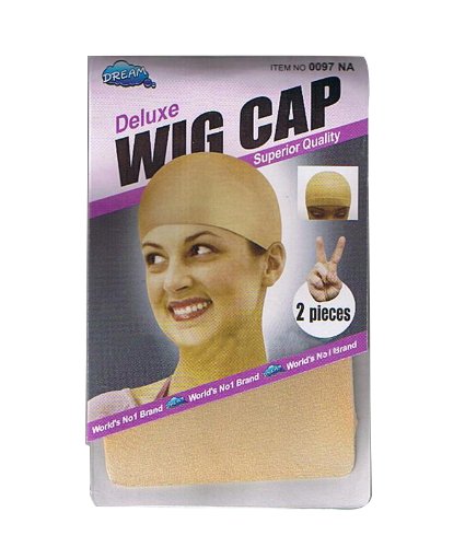 FOONEE Unisex Stocking Nylon Mesh Snood Stretchy Wig Cap (1 Pair,,Nude)