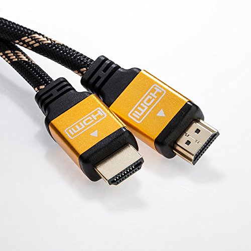 2m PREMIUM HDMI Kabel 1.4a / 2.0 Highend 4K 3D Ethernet FULL HD LCD LED TV Monitor zehn Meter 24K Vergoldet | CEC | ARC | 2160p | Blitzversand | zwei Meter