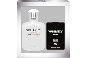 EVAFLORPARIS Whisky Sport Coffret Cadeau Eau de Toilette 100 ml + Parfum de Voyage Vaporisateur pour Homme 20 ml