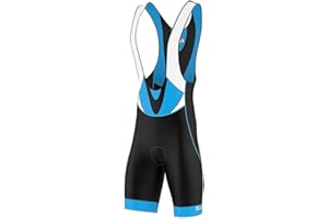 FDX Cycling Bib Shorts Men’s - 4D Padded Cycle Tights with Mesh Straps Zip Pocket, Leg Grippers - Breathable Quick Dry Summer Cycle Shorts - Excellent Performance and Better Fit