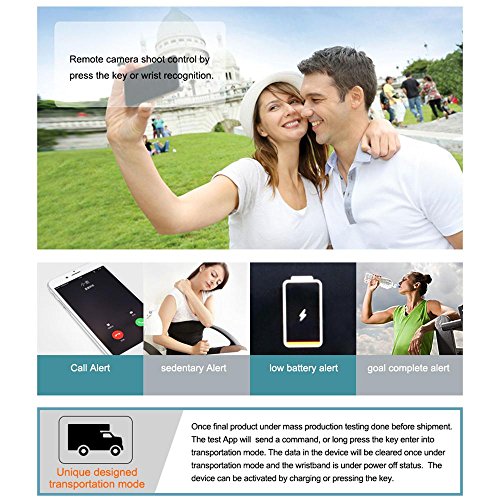 KOBWA Fitness-Tracker-Herzfrequenz Fitnessarmband- Pulsuhr Aktivitätstracker Wasserdicht- Smart Bracelet – Smartwatch für Android Smartphone und IPhone IOS,Schrittzähler, Kalorienzähler, Schlaf-Monitor,Push-Message und Anrufer – ID Benachrichtigung - 5