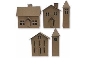 CYFUN DESIGN Home House Fustelle in Metallo per Decorazioni Natalizie per la Realizzazione di Biglietti di Natale,per Il Camino,per Il Fai da Te,per Scrapbooking,la Carta,Il Fai da Te e la creazione di Biglietti