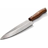 ch woodline N690 Gyuto Şef Bı&ccedil;ağı &ndash; Profesyonel Mutfak Bı&ccedil;ağı, Ceviz Saplı, Ultra Keskin Japon Tipi Chef Knife, Et Sebze Meyv