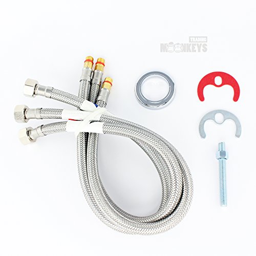 Niederdruck Wasserhahn Spültisch Armatur Küche Mischbatterie mit hohem Auslauf inkl. Befestigungsmaterial und Montageanleitung - 3