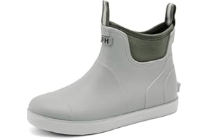 Jesindr Gummistiefel Herren, Protective Wasserdicht Anti-Rutsch Stiefeletten, Atmungsaktiv Schwarz Chelsea-Stiefel, Original Mode Grundlegend Reitstiefel