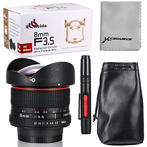 examen XCSOURCE® 8mm F3.5 HD Fisheye Objectif Pour Nikon D7100 D5300 D3200 D90 D60 D40 D5000 LF550