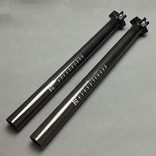 Erduo TOSEEK Tubo de Asiento de Bicicleta de montaña de Fibra de Carbono Accesorios de Bicicleta Tubo de Asiento Barra de Asiento de Bicicleta de Carretera Tija de sillín de Fibra de Carbono - Negro