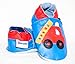 Soft leather baby shoes fire engines