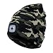 Produktbild CHIRORO Mütze Beanie mit LED Licht Unisex Warme Strickmütze mit LED Licht Beleuchtete Cap für Jagd, Camping, Grillen, Autowerkstatt, Jogging, Laufen, Laufen, Radfahren, Armeegrün