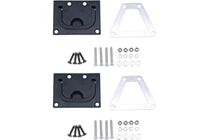 MIZUGIWA Boat Ring Hatch Pull Flush Lift, Flush Ring Pull, Marine Grade 316 Stainless Steel Ring Pull Handle,Silver/Black Color