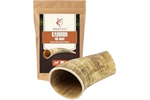 Wildfang® Corno di bovino - Corno da masticare per cani, 100% naturale, per la cura dei denti e l'allenamento - M