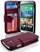 Produktbild HTC ONE M8 (2. Gen.) Hülle in LILA von Cadorabo - Handyhülle mit 3 Kartenfächer für HTC ONE M8 (2. Gen.) Case Cover Schutzhülle Etui Tasche Book Klapp Style in BORDEAUX LILA