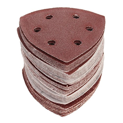 50pcs 40/60/80/120 Grit Dreieck Schleifblätter Papier Scheiben Sander Grinder Pads - 4