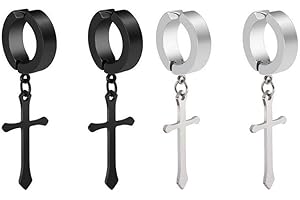 LAFATINA Orecchini a croce a sospensione incrociata per uomo donna gioielli di sconto diplomi Natale Pasqua
