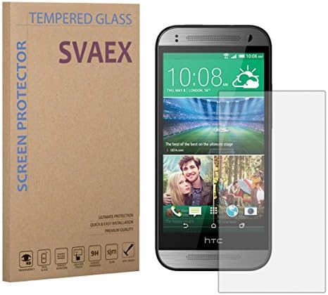 SVAEX HTC One Mini 2 Premium Tempered Glass Screen Protector - 0.3mm - HD Transparency - Oleophobic coating - 2.5D Round Edges - Delicate Touch - Japanese Glass