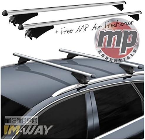 MP Essentials Lockable Aluminium Roof Rack Flush Rail Cross Bars to fit Vauxhall Zafira (B) 2008>2012 (+ FREE MP AIR FRESHENER)