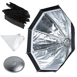Homgeel S7 48cm Portable Foldable Octagon Photography Softbox Umbrella Lighting Kit for WITSTRO AD360 AD180 AD200 Series Speedlight Flash Strobe