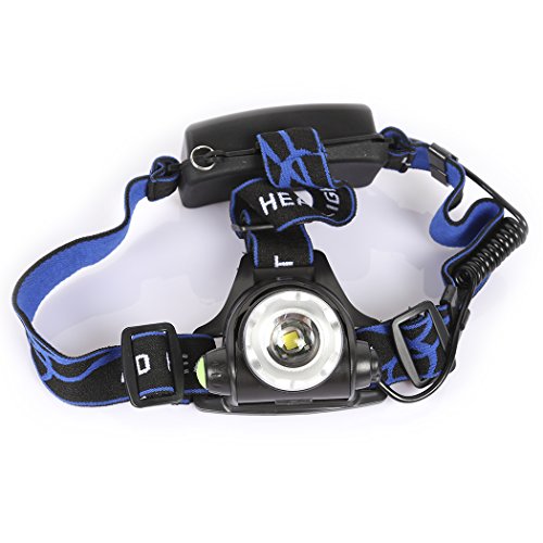 B-right dimmbar hell LED Stirnlampe, 3 Modi LED Kopflampen, Aluminium LED Kopflampe 1200 Lumen, 3 Helligkeiten zu wahlen,Wasserdicht Stirnleuchten, LED Kopflampe, Kopfleuchten, Fahrrad Lampen - 2