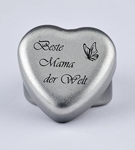 geschenke-fabrik Candela profumata alla Vaniglia a Forma di Cuore con Incisione Beste Mama der Welt sul Coperchio Come Regalo per la Festa della Mamma, Compleanno o Natale