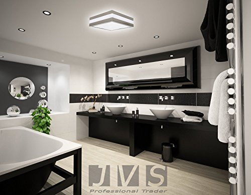 LED Deckenleuchte Bad-Lampe Aussen-Leuchte PROVANCE E27 230V IP44 (inkl. 2x LED 6W Warmweiss) Wandstrahler LED Leuchte Aussenbeleuchtung für Badezimmer Küche Flur Badlampe Lampe - 5