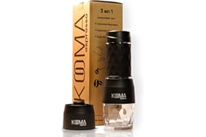 kooma Cafetera Portátil manual espresso, para cafe molido, capsulas nespresso y dolce gusto, para casa, camping, caravana, camion, barco, viaje, maquina de cafe 19 bares de presion