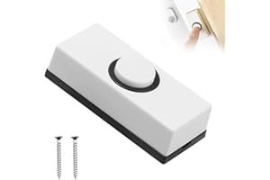 LAIXIABAO Door Bell Push Buttons, Universal Wired Door Bell Button with 2 Pcs Screws, Wall Mounted Weatherproof Wired Doorbell Button Fits Most Door Chimes (55 * 24 * 14 mm)