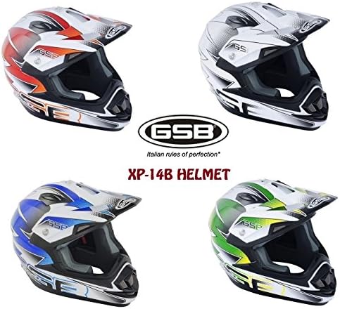 LOW PRICE NEW GSB XP-14B MOTOCROSS QUAD PIT MOTOR BIKE SPORT OFF ROAD ACU ENDURO HELMET AND BALACLAVA (BLUE, M)