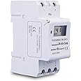 amiciSmart 4-in-1 Digital Timer Switch Relay | 7-Day Programmable, Countdown, Pulse & Cycle Timer | DIN Rail Mount, (30A,220VAC)